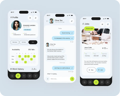 Job marketplace mobile app