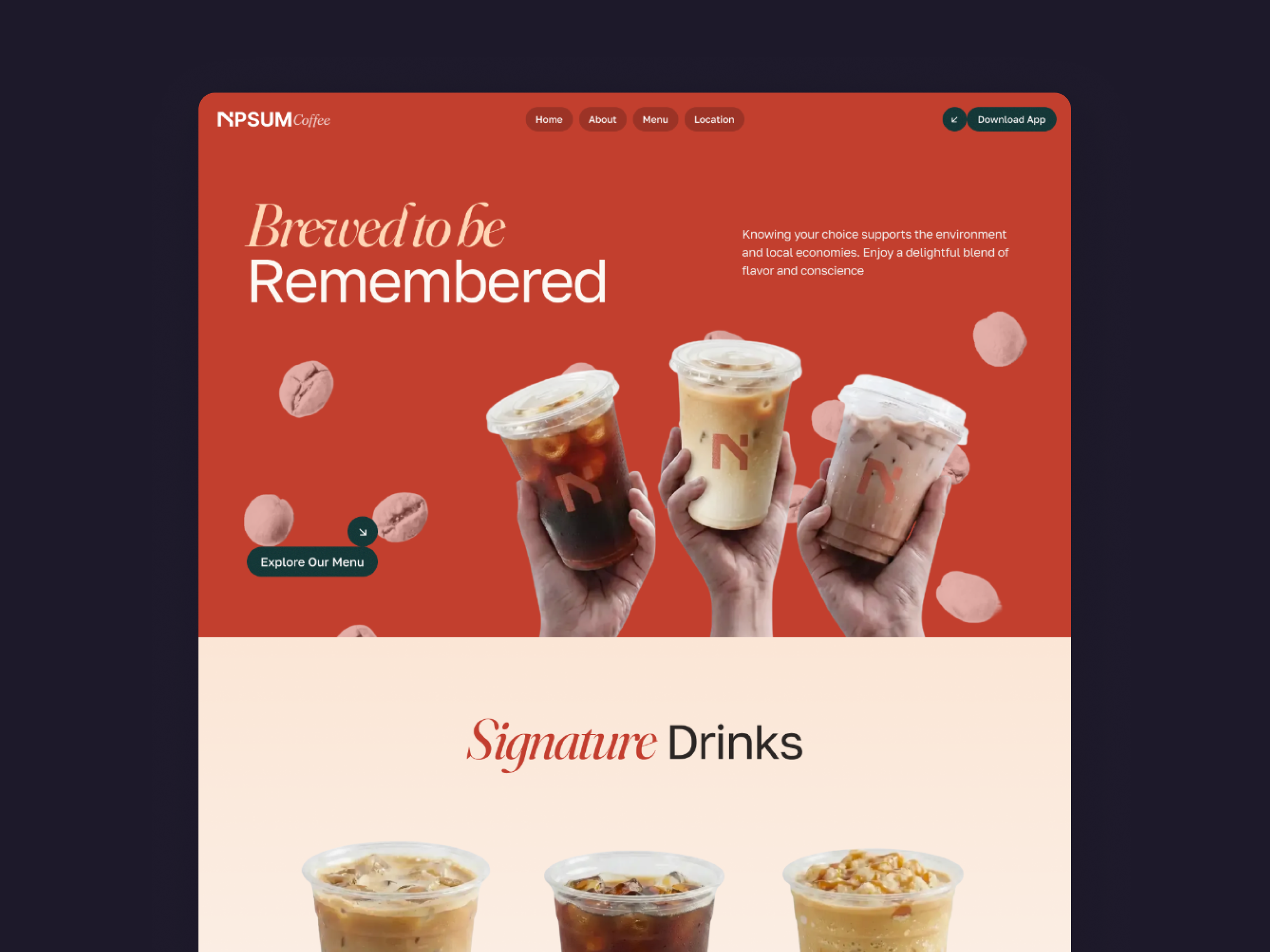 Nipsum Coffee template preview